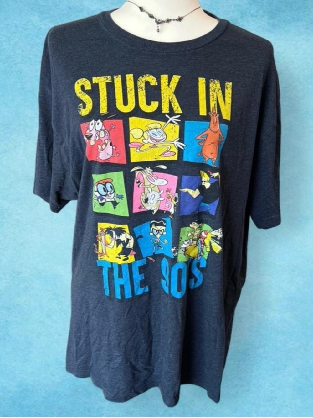 Cartoon Network Charcoal Grey Tee with White CN Logo